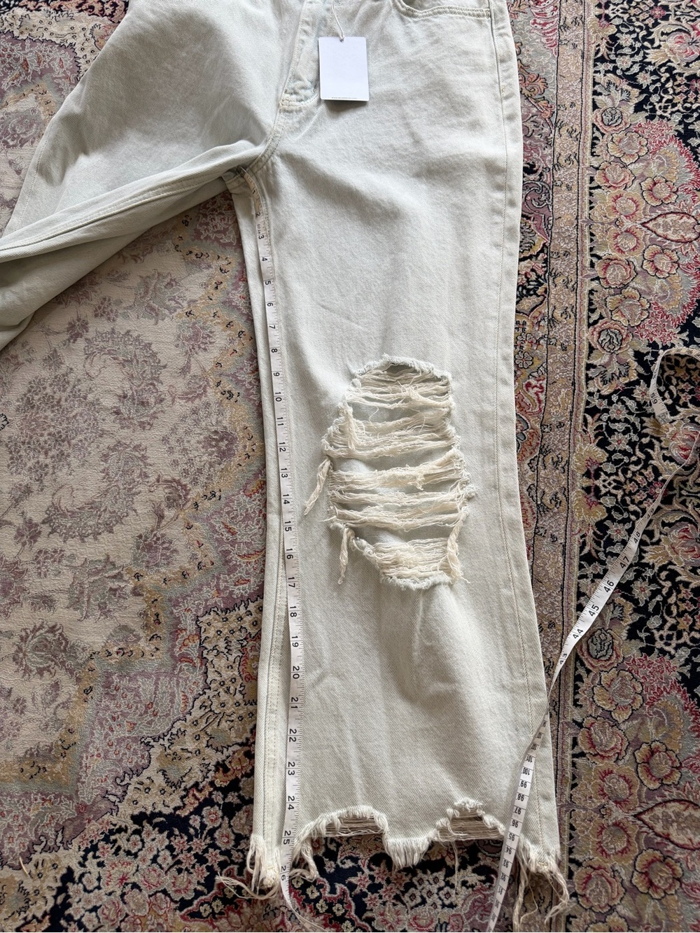NWT Vervet Flying Monkey High Rise Crop Flare Jeans Light Wash Size 28 - Picture 14 of 15